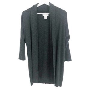 Soft surroundings dark Gray cardigan sweater